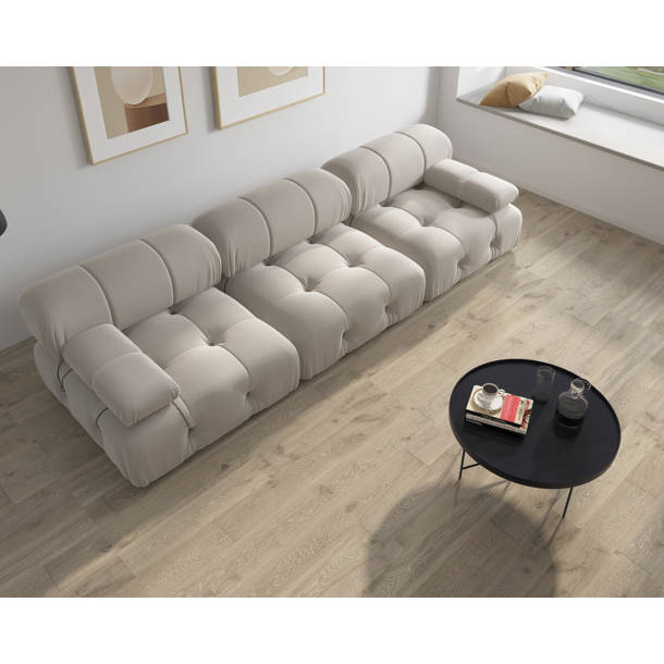 Mercer41 Cylar 138.6'' Wide Velvet Reversible Modular Sofa & Chaise